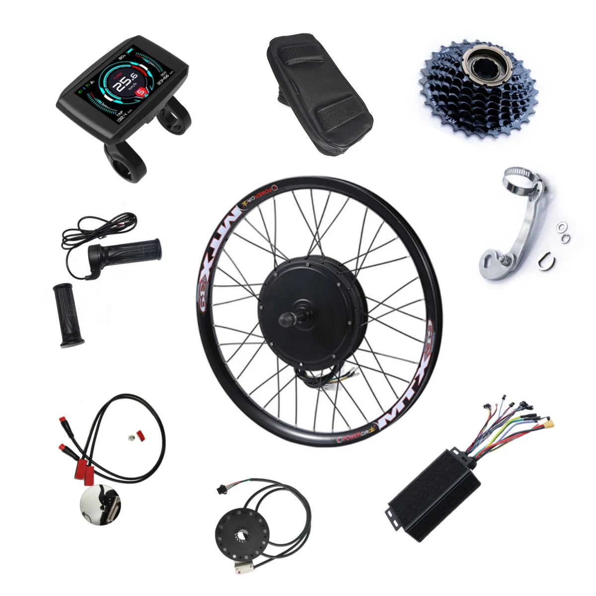 Kit Conversion Vélo électrique 72V 3000W - Jante 20-29 Pouces, Pour VTT/ville, Neuf