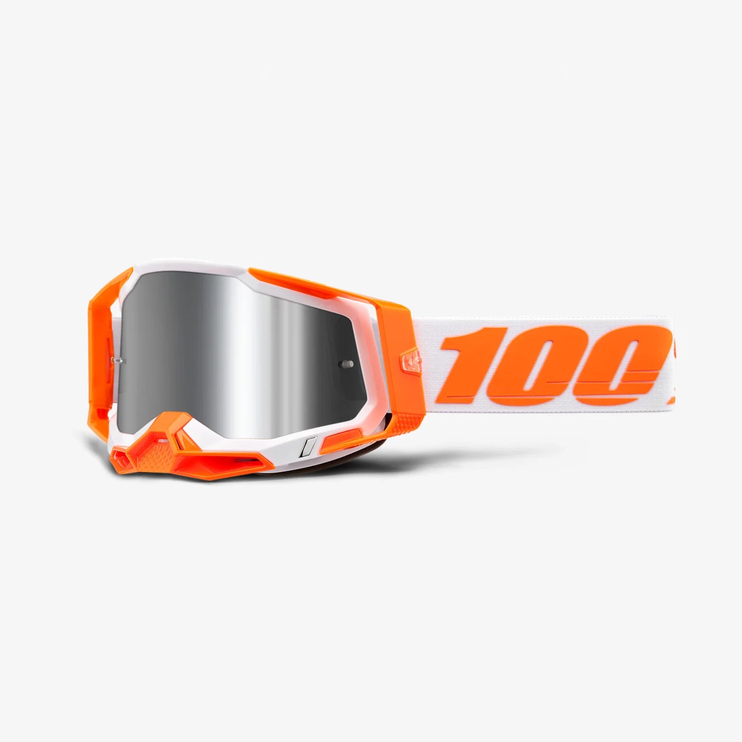 100% RACECRAFT 2 MX Goggles (Orange Mirror Silver Flash Lens