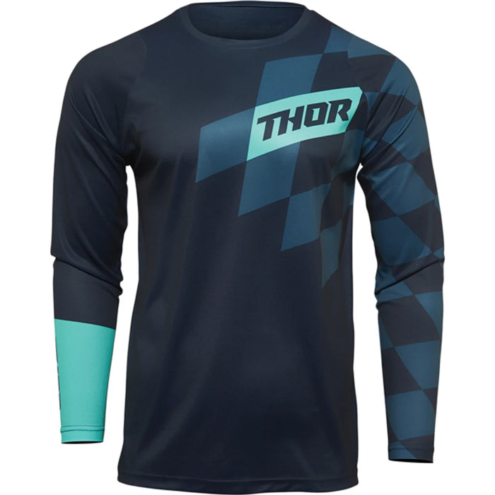 Thor Sector Youth Motocross Jersey (Birdrock Midnight/Mint)