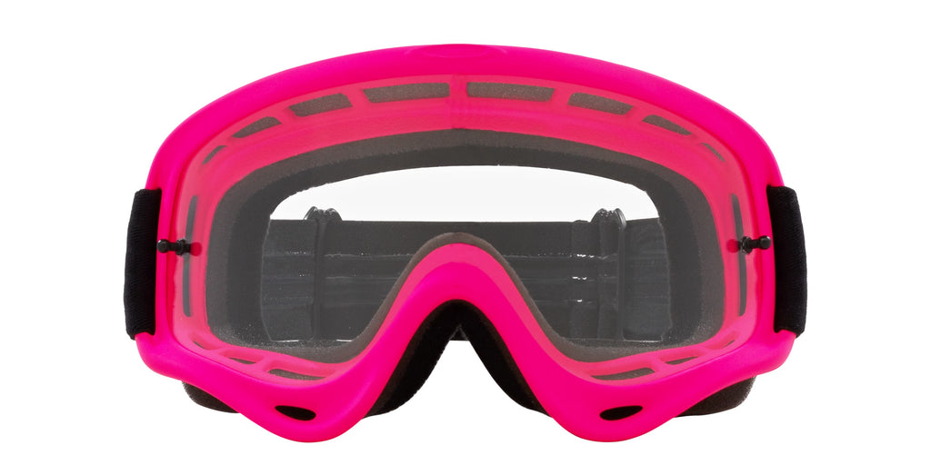 Oakley O-Frame MX Goggles (Clear Lenses,  Pink Splatter Strap)