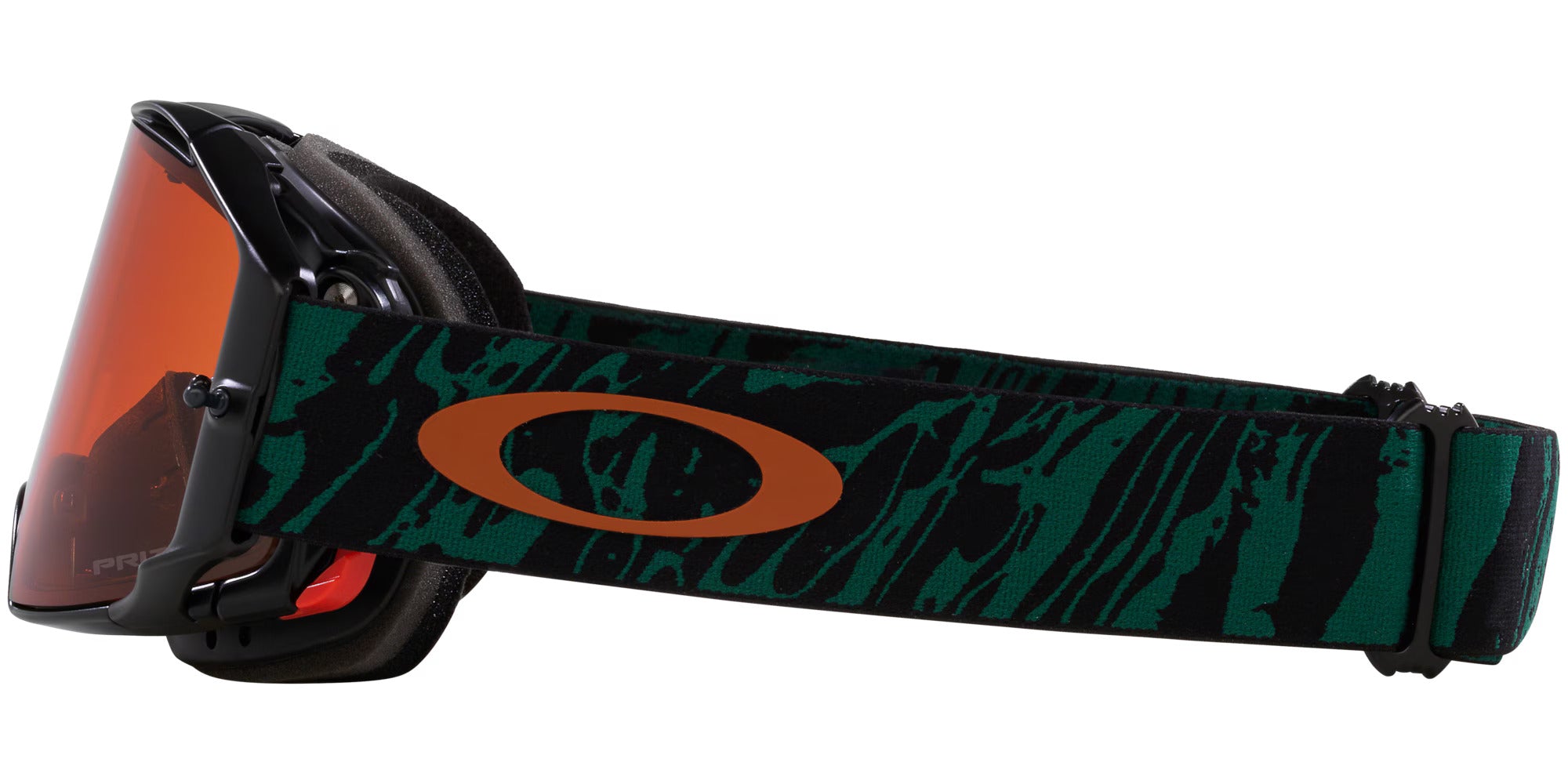 Oakley Airbrake® MTB Goggles (Prizm Mx Bronze Lenses,  Viridian Striped Strap)