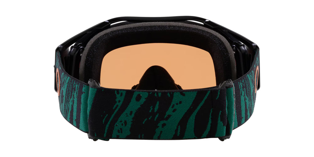 Oakley Airbrake® MTB Goggles (Prizm Mx Bronze Lenses,  Viridian Striped Strap)