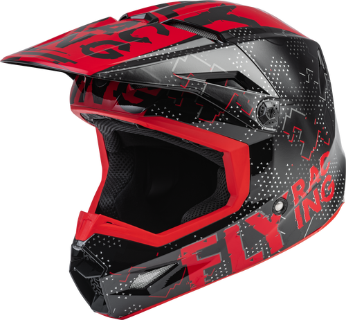 Fly Racing 2023 Kinetic Scan MX Youth Helmet (Black/Red | UK Size: Large)