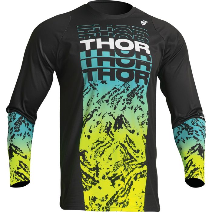 Thor Youth Motocross Jersey Sector Atlas Black/Teal
