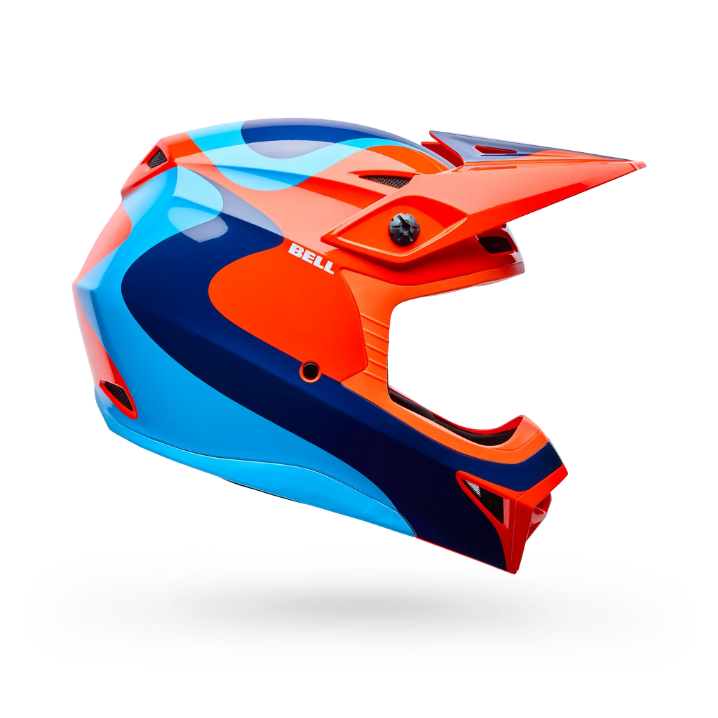 Bell MX-10 Mips Wave Motocross Helmet (Orange/Blue)