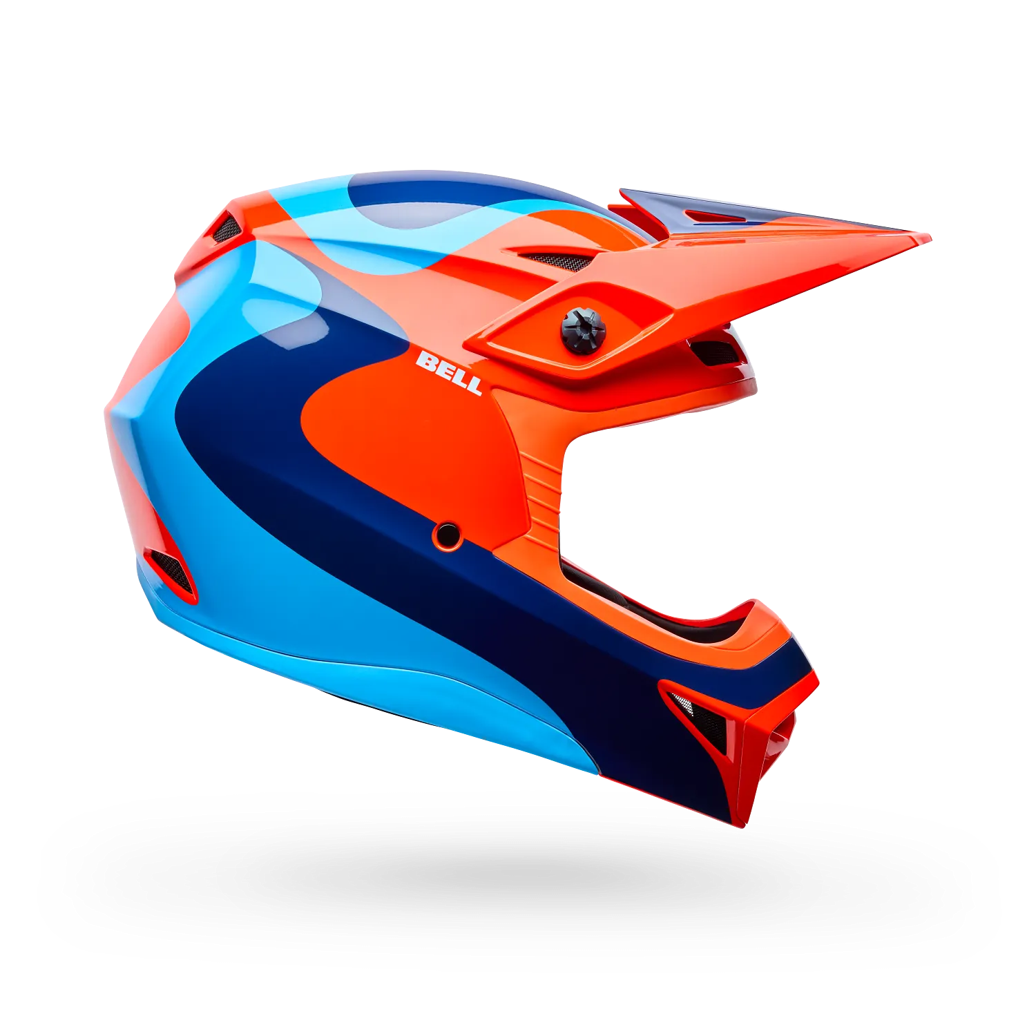 Bell MX-10 Mips Wave Motocross Helmet (Orange/Blue)