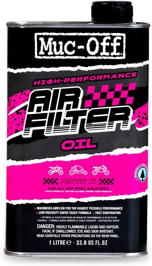 Muc-Off Air Filter Oil, 1 Litre - Advanced Motorcycle Oil for Foam Air Filters