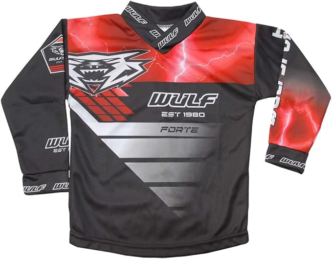 Wulfsport Forte Kids Trials Kit (Black/Red, Ages: 11-13 Years)