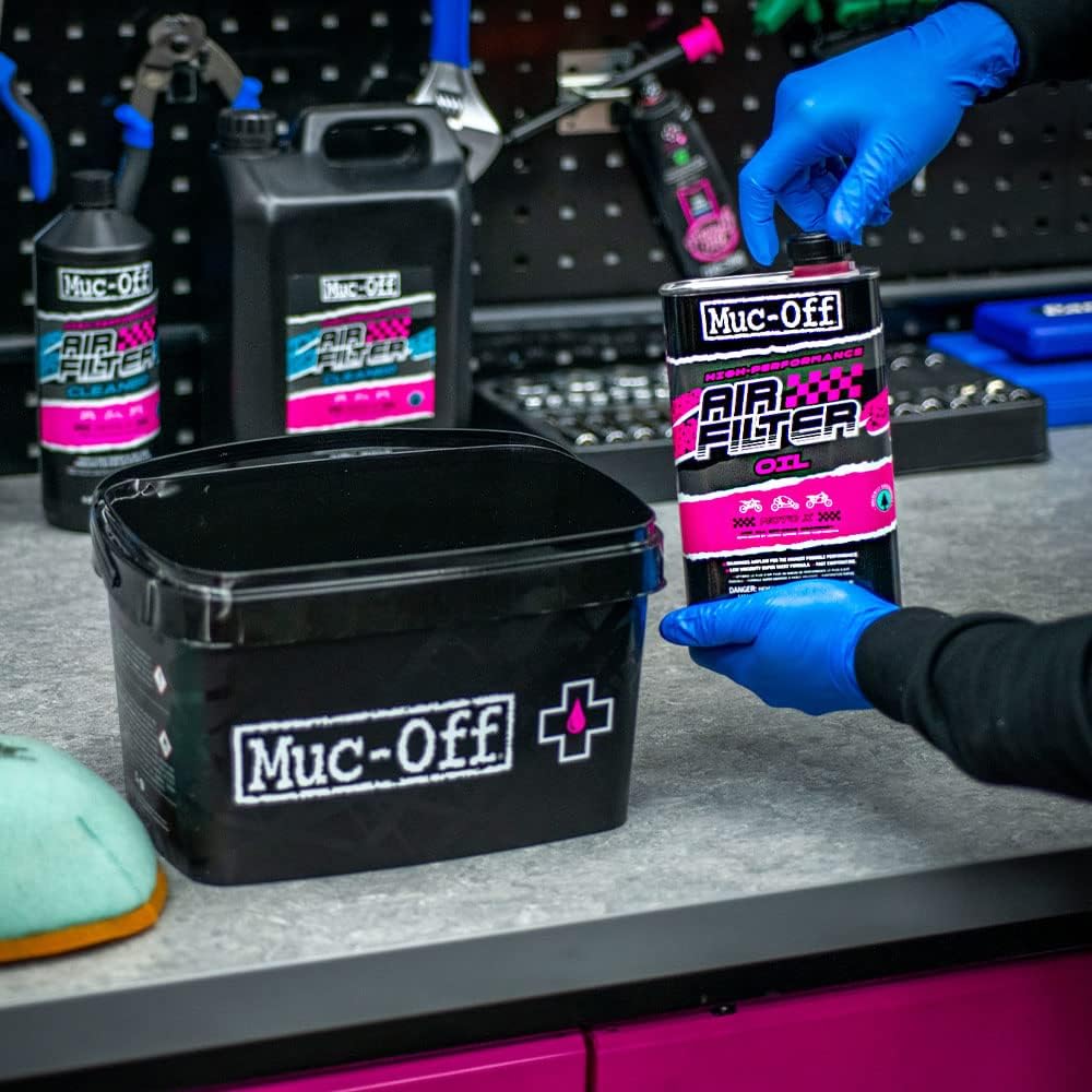 Muc-Off Air Filter Oil, 1 Litre - Advanced Motorcycle Oil for Foam Air Filters