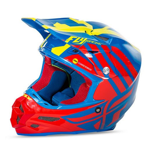Fly F2 Carbon Pure Adult Helmet (Blue/Red/Yellow | Size: XL (61-62cm))
