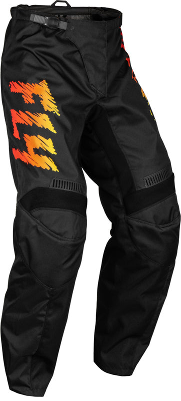 Fly Racing F-16 Youth Motocross Pants (Black/Orange, UK Size:26)