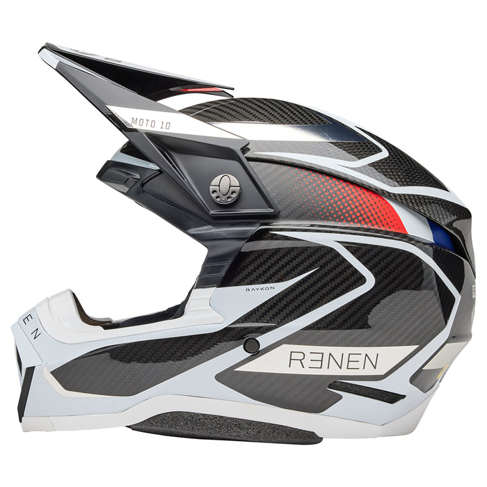 Bell 2025 Moto-10 Spherical Motocross Helmet (Renen Raycon Matte/Gloss Black/White)