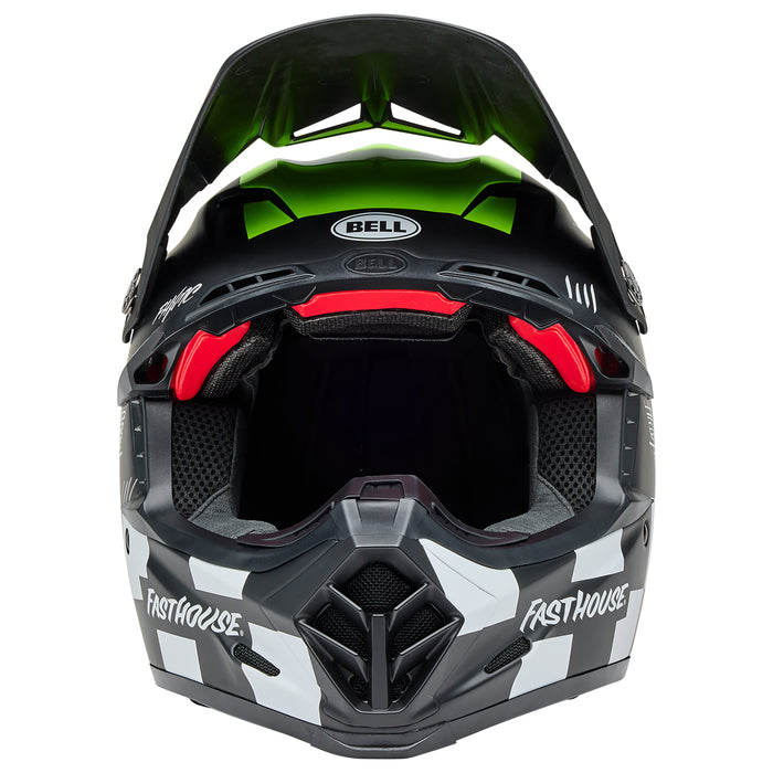 Bell 2025 Moto-9S Flex Motocross Helmet (Fasthouse SMKBMB Matte/Gloss Black/Hi-Viz Yellow)