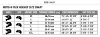 Bell Moto-9 flex helmet size guide