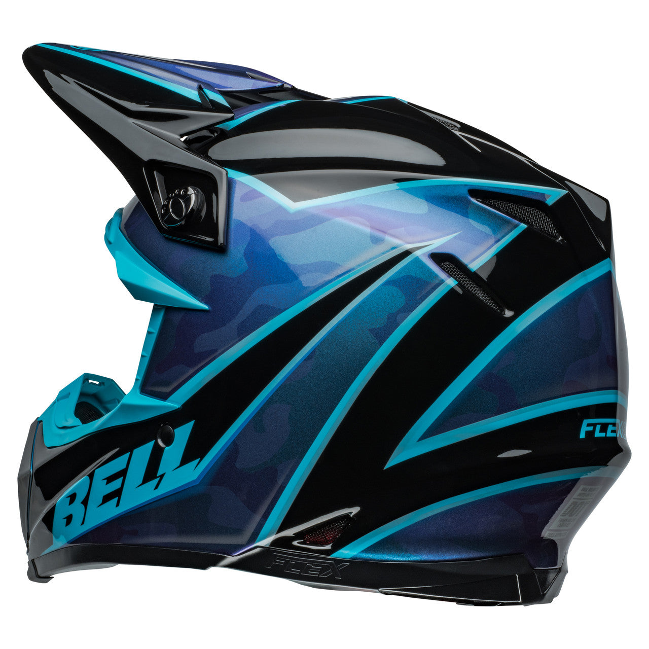 Bell MX 2024 Moto-9S Flex Motocross Helmet (Sprite Black/Blue| UK Size: S [55-56cm])