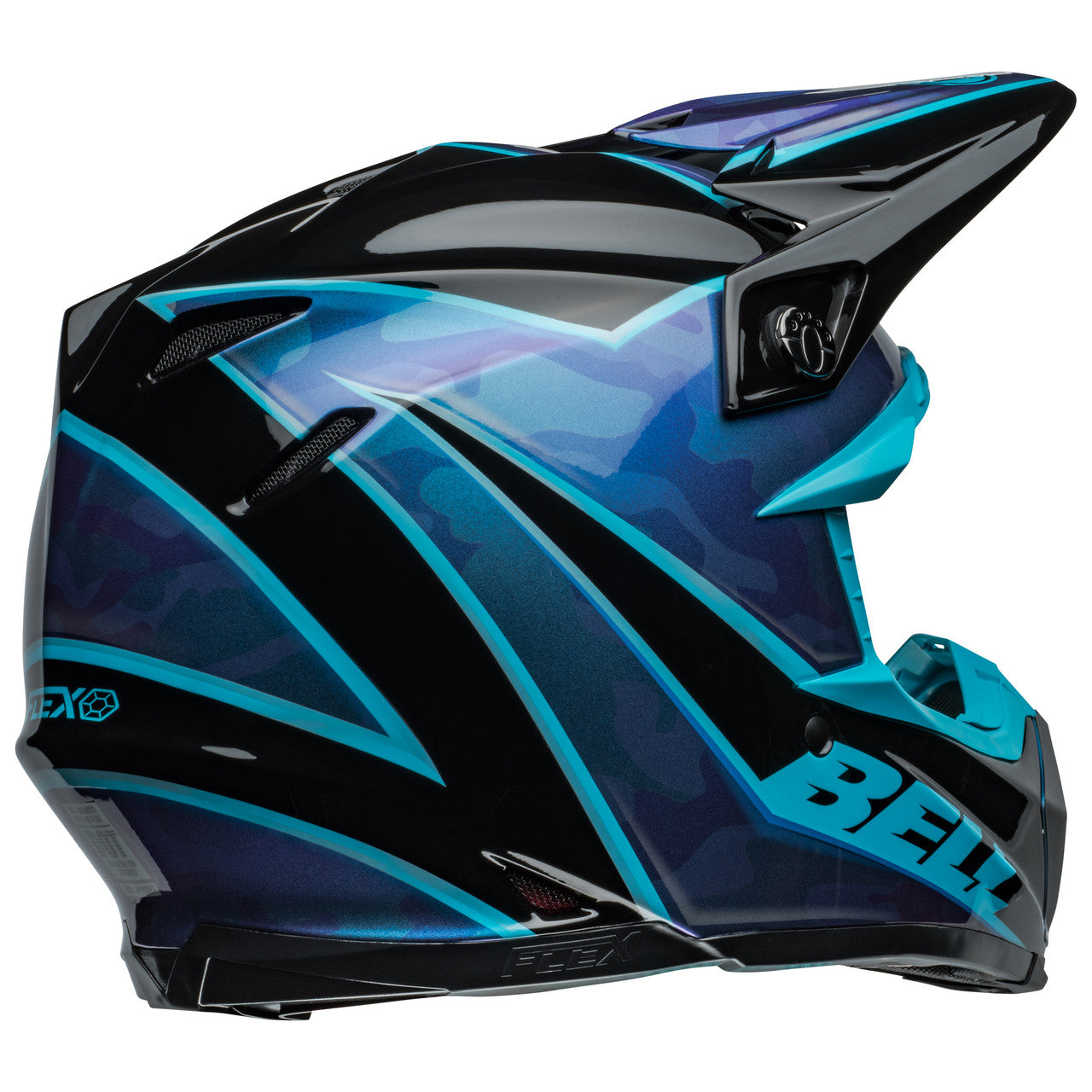 Bell MX 2024 Moto-9S Flex Motocross Helmet (Sprite Black/Blue| UK Size: S [55-56cm])