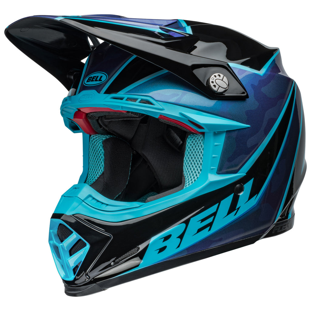 Bell MX 2024 Moto-9S Flex Motocross Helmet (Sprite Black/Blue| UK Size: S [55-56cm])