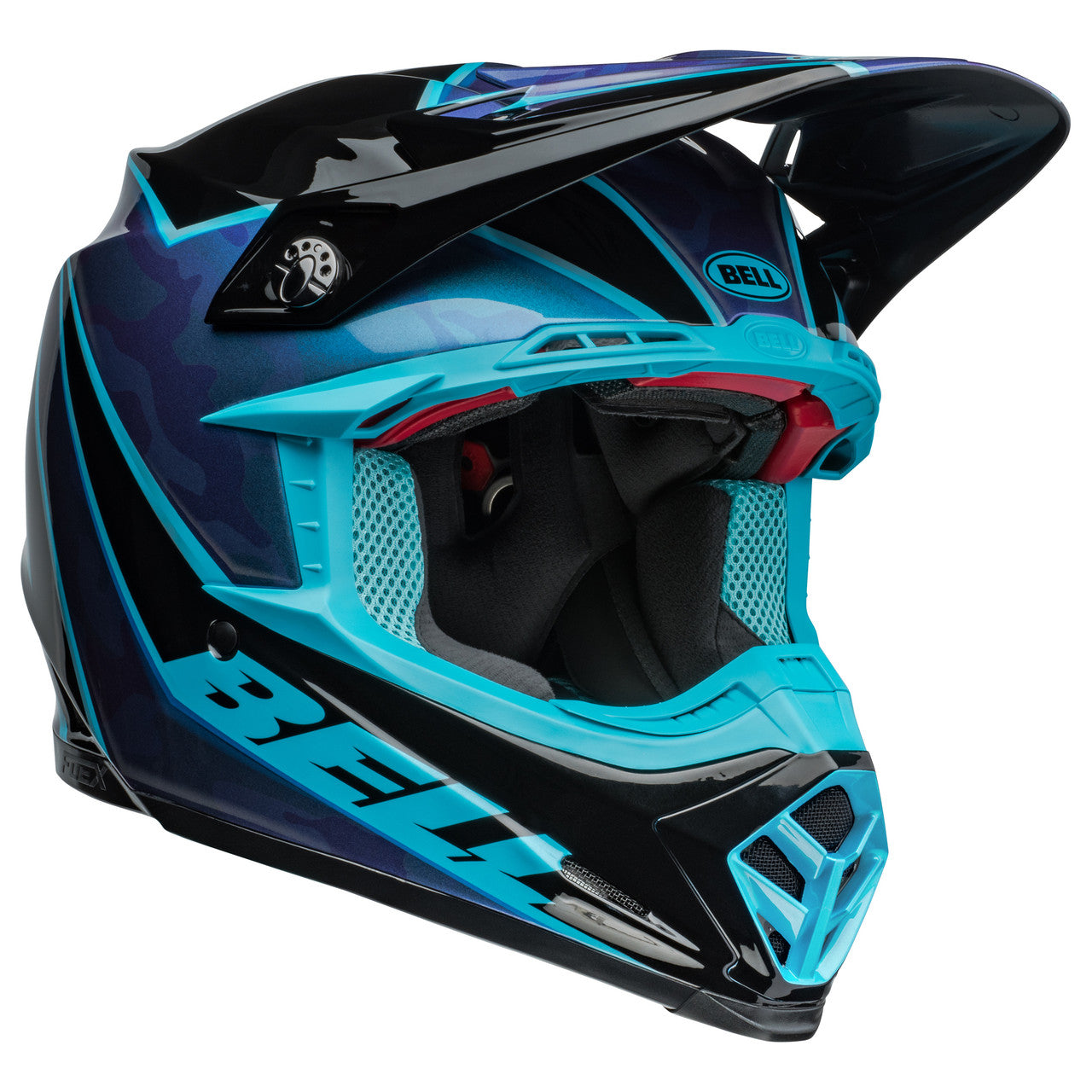 Bell MX 2024 Moto-9S Flex Motocross Helmet (Sprite Black/Blue| UK Size: S [55-56cm])