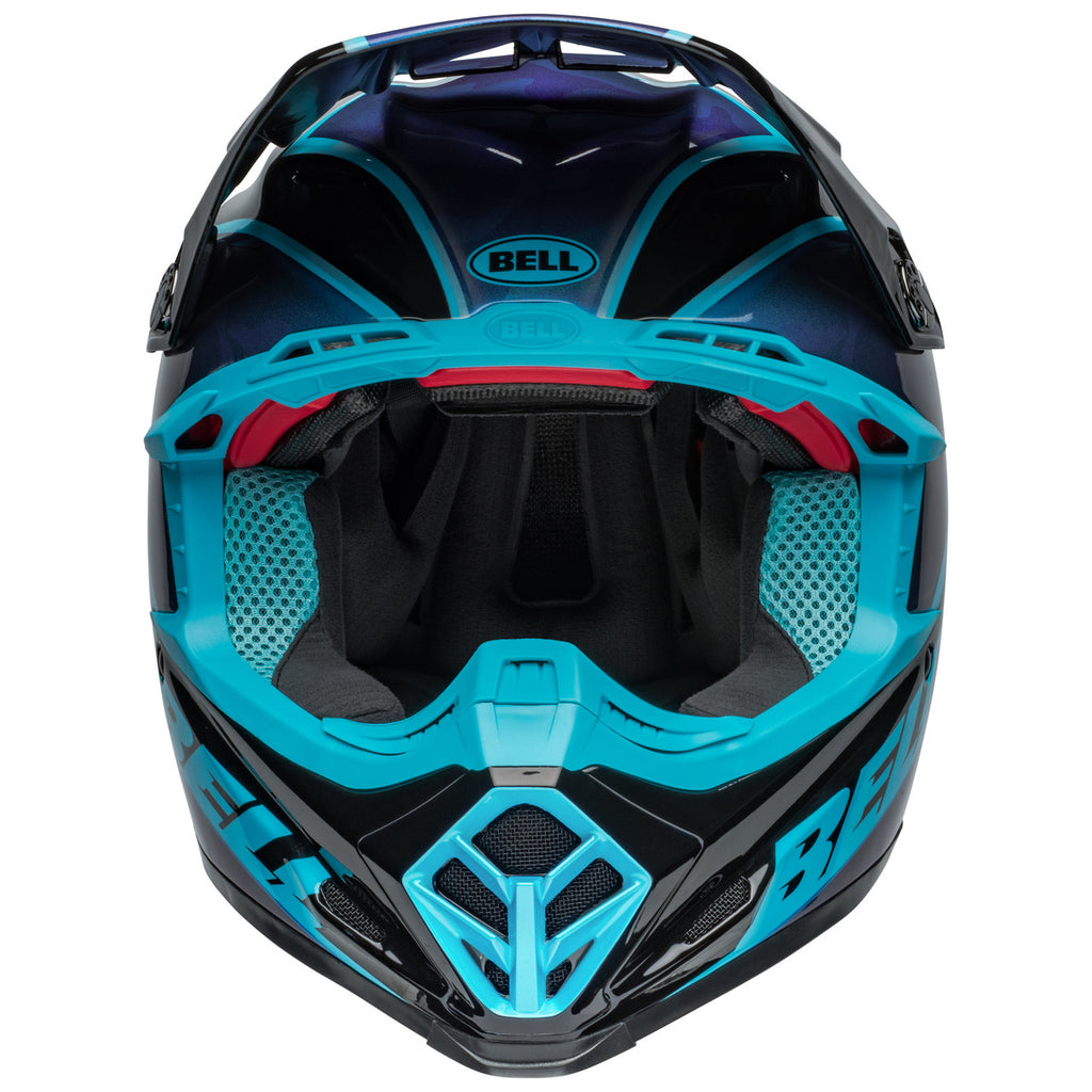 Bell MX 2024 Moto-9S Flex Motocross Helmet (Sprite Black/Blue| UK Size: S [55-56cm])