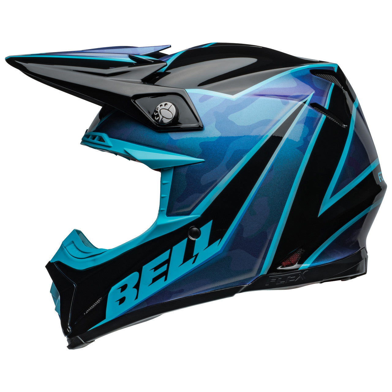 Bell MX 2024 Moto-9S Flex Motocross Helmet (Sprite Black/Blue| UK Size: S [55-56cm])