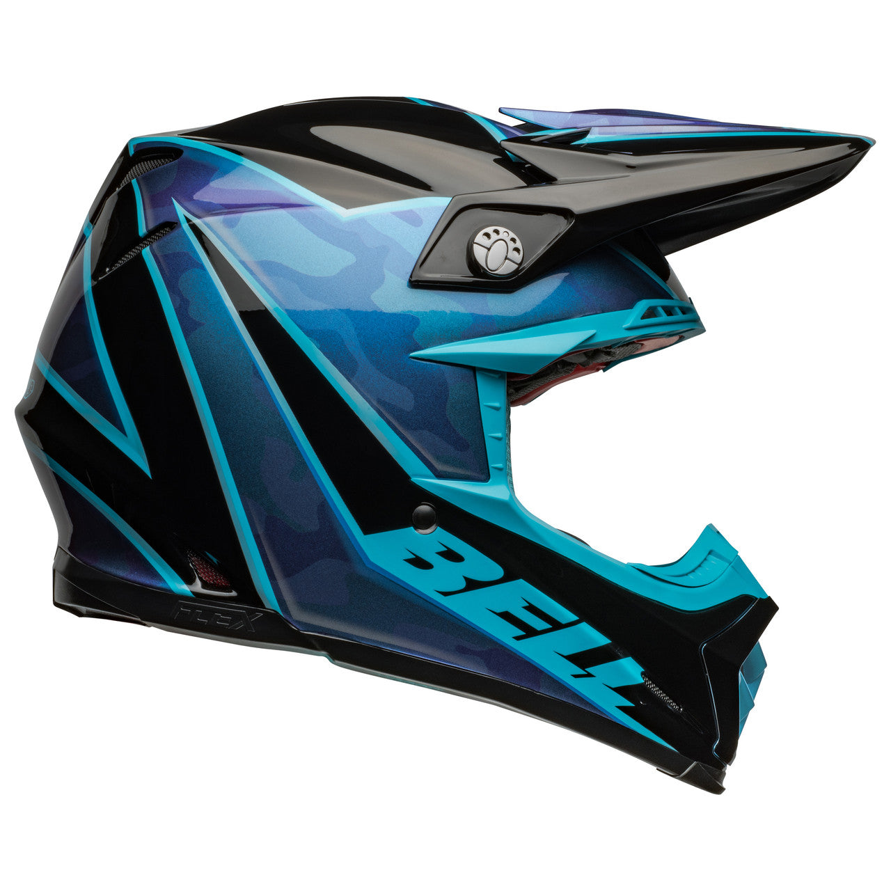 Bell MX 2024 Moto-9S Flex Motocross Helmet (Sprite Black/Blue| UK Size: S [55-56cm])