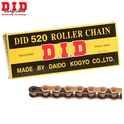 DID Chain 520 x 120 RJ Heavy Duty Gold and Black Chain