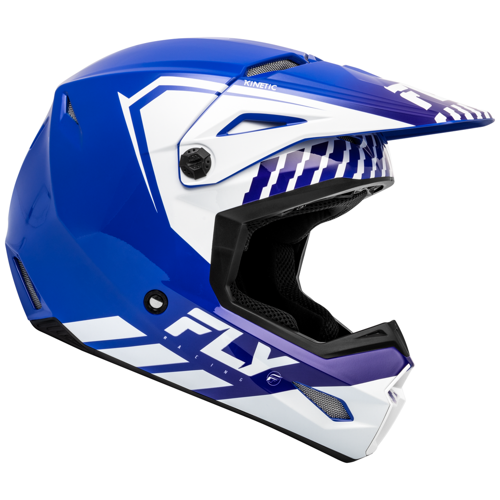 Fly Racing Kinetic Menace Youth Helmet (Blue/White)