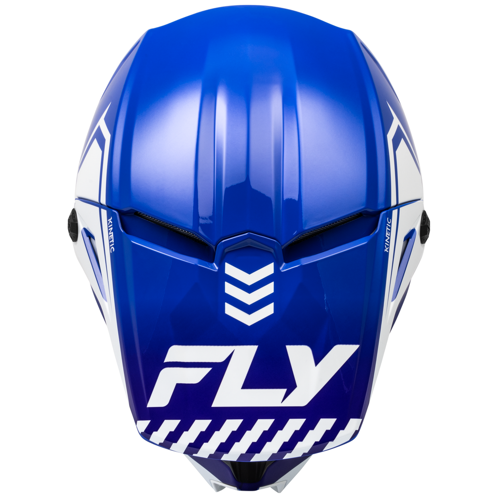 Fly Racing Kinetic Menace Youth Helmet (Blue/White)