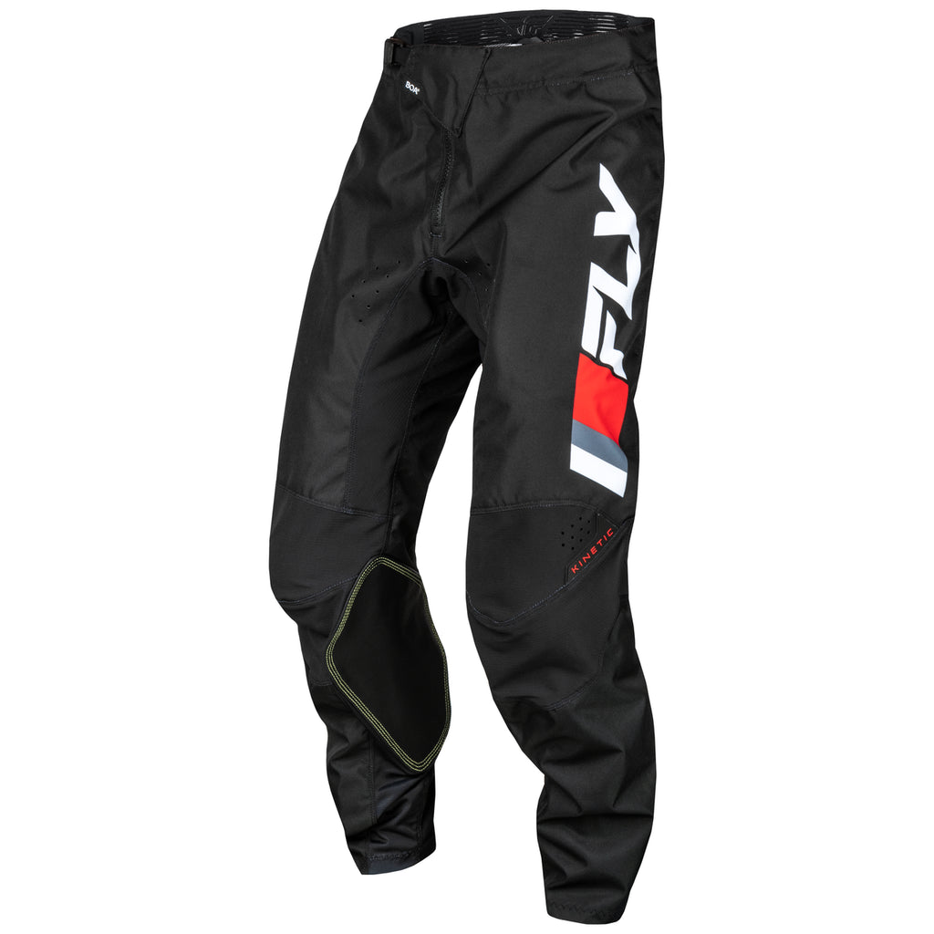 Fly Racing Youth Kinetic Prix Pants (Size 22, Colour Red/Grey/White)