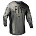 front of Fly Racing 2024 Youth Kinetic Prodigy Motocross Jersey (Black/Light Grey | Size: YS)