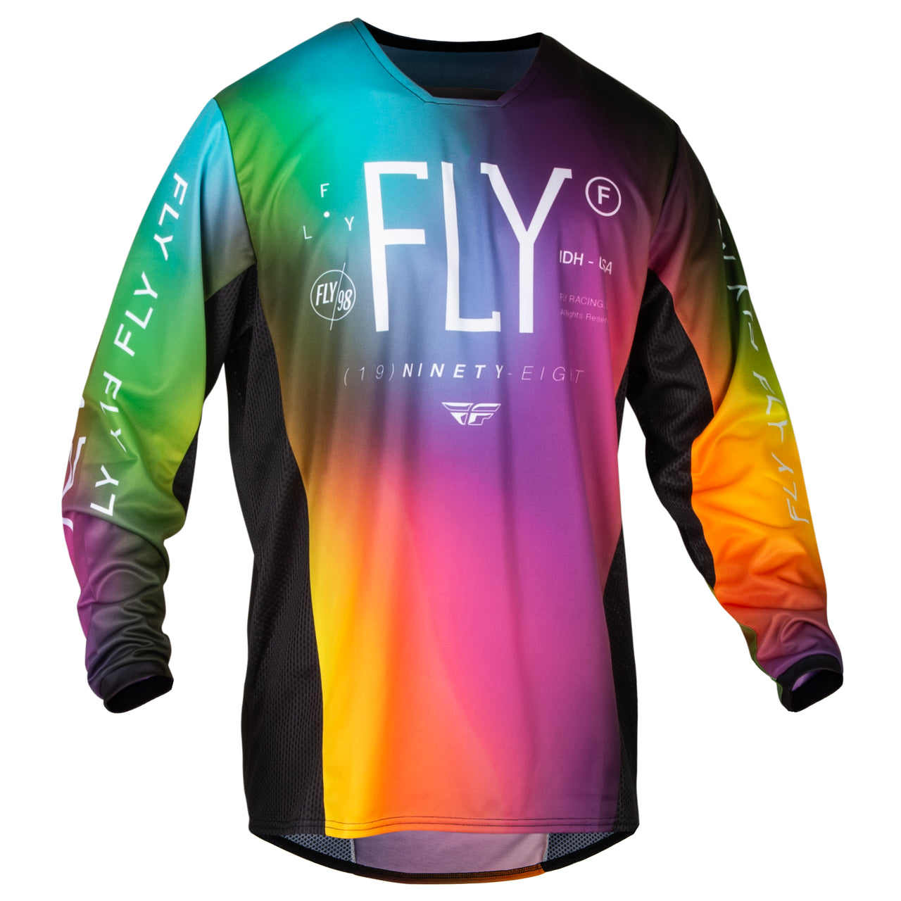 Youth Motocross Jersey - Fly Racing's 2024 Rainbow Kinetic Prodigy (Size YM)