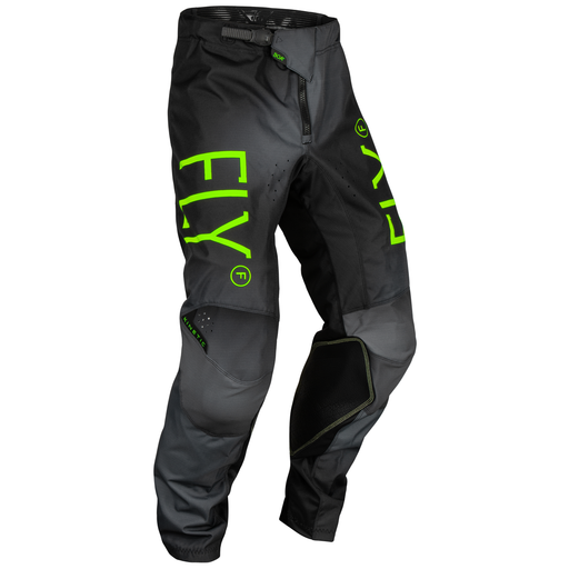 Fly Racing 2024 Kinetic Prodigy Youth Motocross Pants (Charcoal/Neon Green | Size: 26)