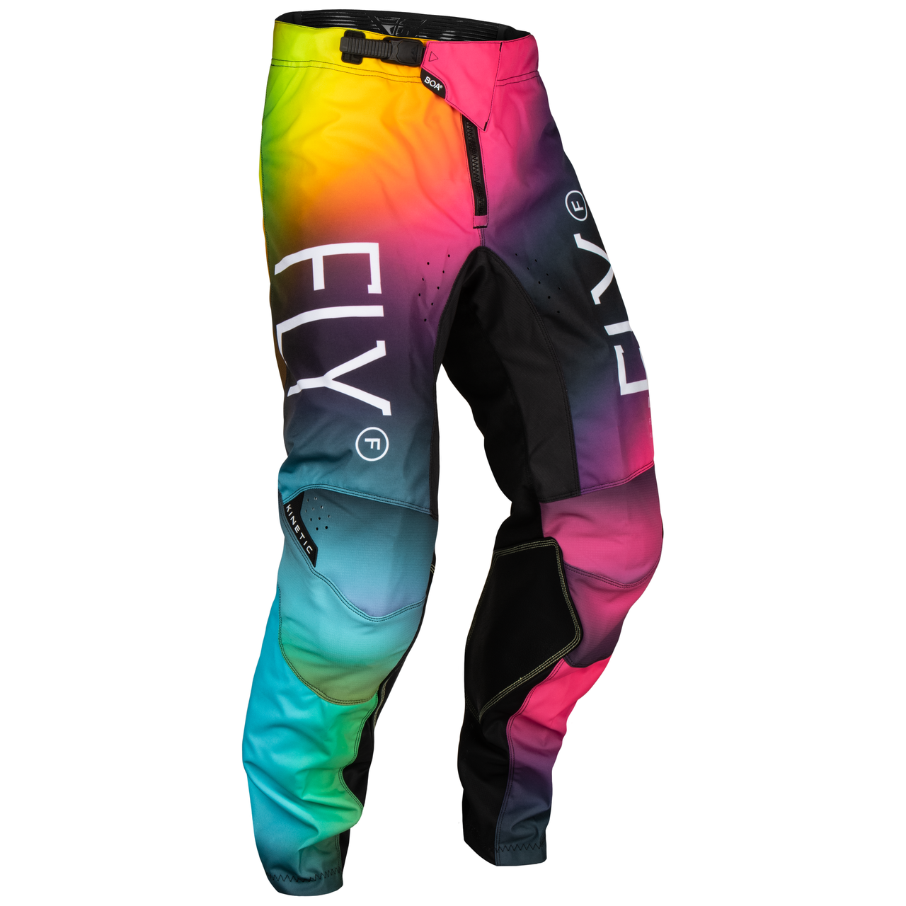 Youth Motocross Pants 2024 - Fly Racing's Rainbow Kinetic Prodigy
