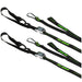 RFX Race Series 1.0 Tie Downs (With Extra Loop And Carabiner Clip) Black/Hi-Viz (Limited Edition)