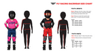 size chart for Fly Racing 2024 Youth Kinetic Prodigy Motocross Jersey (Black/Light Grey | Size: YS)