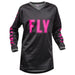 2023 Fly Racing F-16 Youth Motocross Jersey (Black/Pink, UK Size:L)