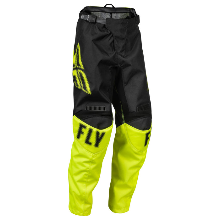 2023 Fly Racing F-16 Youth Motocross Pants (Black/Hi-Viz, UK Size:24)