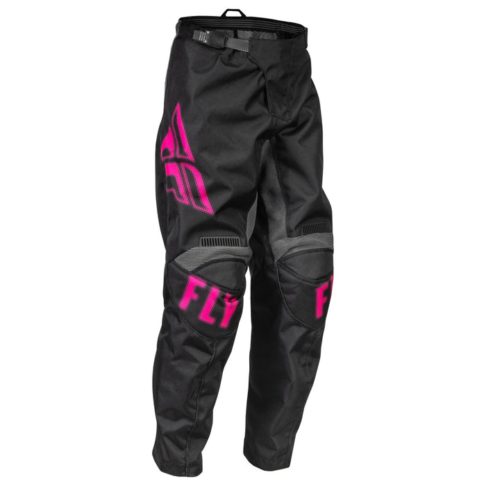 2023 Fly Racing F-16 Youth Motocross Pants (Black/Pink, UK Size:26)