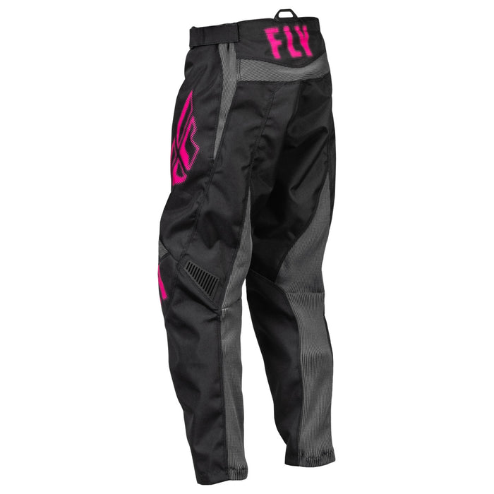 2023 Fly Racing F-16 Youth Motocross Pants (Black/Pink, UK Size:26)