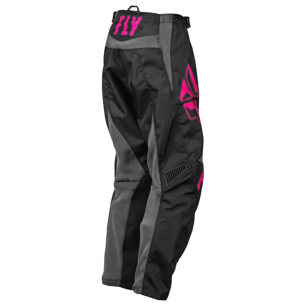 2023 Fly Racing F-16 Youth Motocross Pants (Black/Pink, UK Size:26)