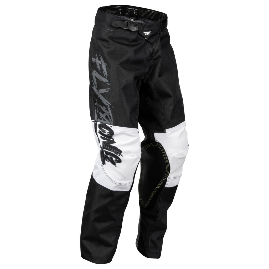 2023 Fly Racing Kinetic Khaos Youth Motocross Pants (Grey/Black/White, UK Size:26)