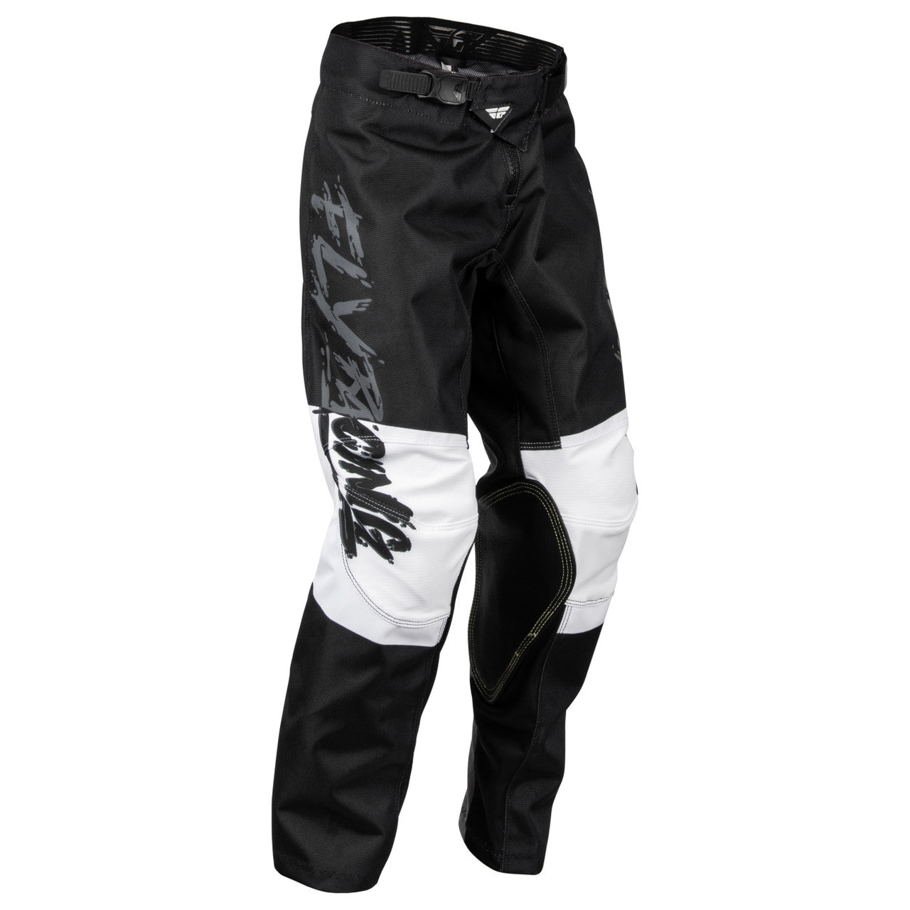2023 Fly Racing Kinetic Khaos Youth Motocross Pants (Grey/Black/White, UK Size:26)
