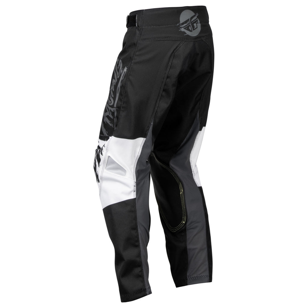 2023 Fly Racing Kinetic Khaos Youth Motocross Pants (Grey/Black/White, UK Size:26)