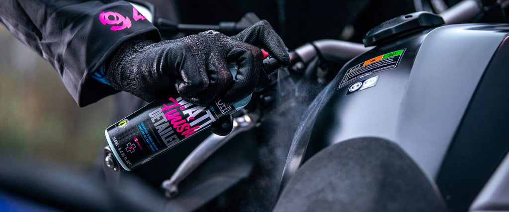 Muc-Off Matt Finish Detailer Used on motorbike