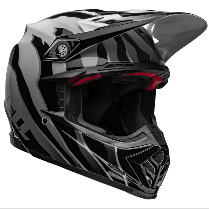 Bell MX Moto-9S Flex Adult Motocross Helmet (Claw Black/White | Size: Small 55-56cm) right side