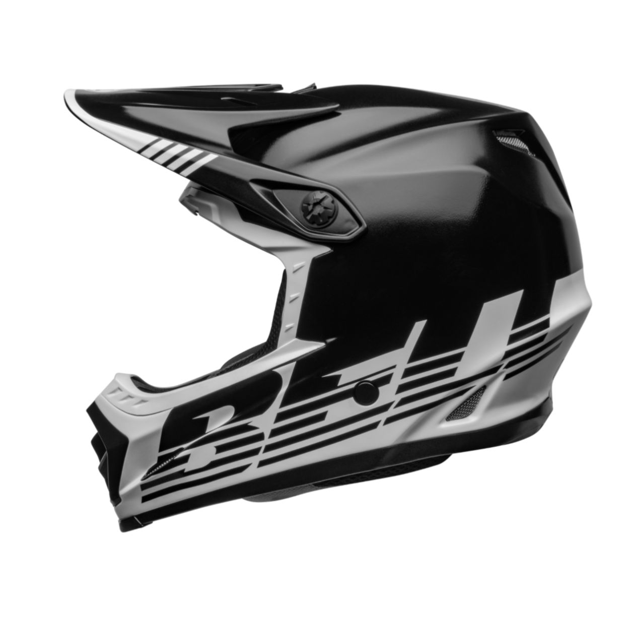 Bell MX Moto-9 Mips Youth Helmet Louvre (Black/White | Size: Small/Medium)