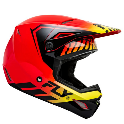 Fly Racing 2024 Kinetic Menace Youth Motocross Helmet (Red/Black/Yellow, 50-51cm)