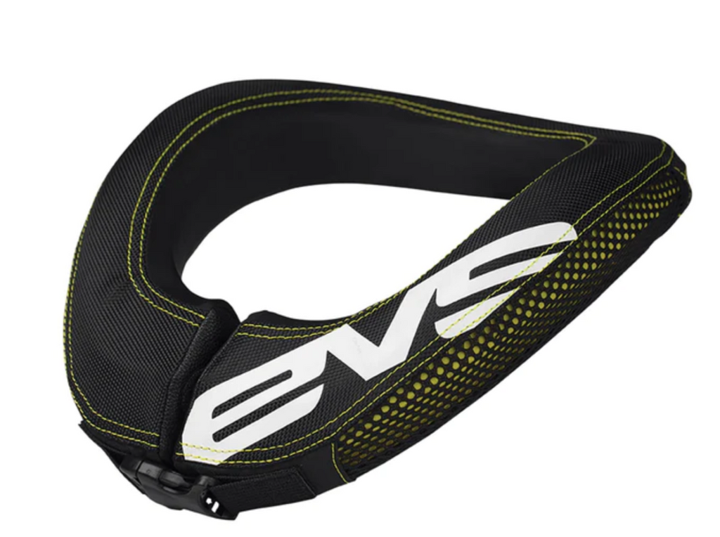 EVS R2 Race Collar (Black/Hi-Vis Yellow Size:Youth)