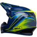 Bell MX 2023 MX-9 Mips Motocross Adult Helmet (Zone Gloss Navy / Retina | Size Small) Back Left