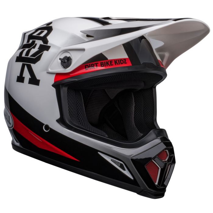 Bell MX 2023 MX-9 Mips Adult Motocross Helmet (Twitch DBK White / Black | Size: Large) Front Right